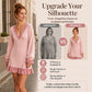 ✨ Feminine Knit Style | Women's V-Neck Lantern-Sleeve Knit Dress