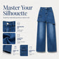 ✨ Statement Denim Style | Women's Layered Skirt-Over-Jeans