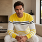 ✨ Easy Everyday Style | Men's Striped Colorblock Long-Sleeve Sweatshirt