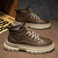 🥾 Timeless Rugged Style | Men's Vintage PU Leather Ankle Boots