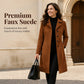 ✨ Timeless Faux Suede Style | Women's Longline Trench Coat ⚡ Free Shipping