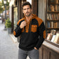 ✨ Rugged Everyday Comfort | Men's Lace-Up Waffle-Knit Hooded Sweatshirt