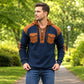 ✨ Rugged Everyday Comfort | Men's Lace-Up Waffle-Knit Hooded Sweatshirt