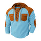 ✨ Rugged Everyday Comfort | Men's Lace-Up Waffle-Knit Hooded Sweatshirt