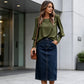 ✨ Elevated Everyday Style | Women's Lantern-Sleeve Relaxed Blouse