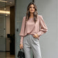 ✨ Elevated Everyday Style | Women's Lantern-Sleeve Relaxed Blouse