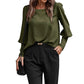 ✨ Elevated Everyday Style | Women's Lantern-Sleeve Relaxed Blouse