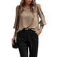 ✨ Elevated Everyday Style | Women's Lantern-Sleeve Relaxed Blouse