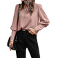 ✨ Elevated Everyday Style | Women's Lantern-Sleeve Relaxed Blouse