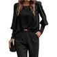 ✨ Elevated Everyday Style | Women's Lantern-Sleeve Relaxed Blouse