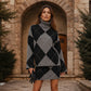 🍂 New Fall Favorite | Women's Argyle Knit Sweater & Skirt 2-Piece Set