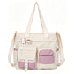 ✨ Everyday Convenience | Large-Capacity Multi-Pocket Canvas Tote Bag
