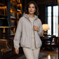 ✨ Lightweight Everyday Style | Women's Bubble-Hem Hooded Windbreaker Jacket