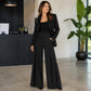 ✨ Flattering Everyday Style | Women's High-Waist Pleated Wide-Leg Pants with Side Lace-Up
