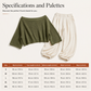 ✨ Effortless Comfort | Women's Off-Shoulder Knit Top & Casual Pants 2-Piece Set