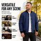 ✨ Timeless Texture | Men's Faux Suede Bomber Jacket