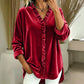 🌸 Ruffle Detail, Easy Elegance | Women's Solid-Color Ruffle-Neck Blouse