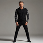 💥 Bold Contrast, Easy Layers | Men's Plaid-Panel Half-Zip Long-Sleeve Shirt
