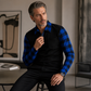 💥 Bold Contrast, Easy Layers | Men's Plaid-Panel Half-Zip Long-Sleeve Shirt