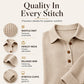 🧶 Textured Comfort | Women's Waffle-Knit Henley Long-Sleeve Top