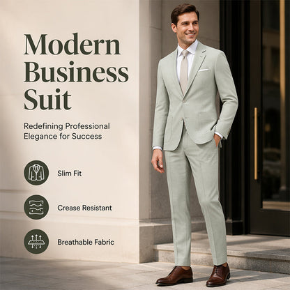 ✨ Premium Tailoring | Men's Slim-Fit Blazer & Pants 2-Piece Suit ⚡ Free Shipping