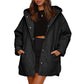 ❄️ Quilted Warmth, Easy Coverage | Women's Diamond-Quilted Hooded Coat