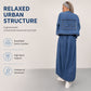 💙 Denim With an Edge | Women's Raw-Edge Cropped Jacket & Cargo Maxi Skirt Set ⚡ Free Shipping