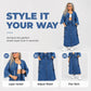 💙 Denim With an Edge | Women's Raw-Edge Cropped Jacket & Cargo Maxi Skirt Set ⚡ Free Shipping