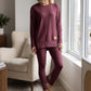 ✨ One Set, More Ways to Wear | Women's Split Long-Sleeve Top & Pants Set
