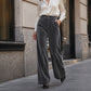 ✨ Elevated Comfort | Women's High-Waisted Velvet Wide-Leg Pants