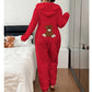🐻 Cozy With a Playful Twist | Women's Bear-Embroidered Hooded One-Piece Loungewear ⚡ Free Shipping