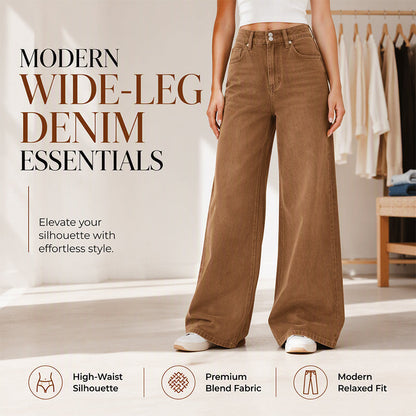 👖 Longer-Looking Legs | Women's High-Waisted Wide-Leg Jeans