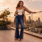 ✨ Bohemian Statement | Women's Embroidered High-Waist Flare Jeans ⚡ Free Shipping