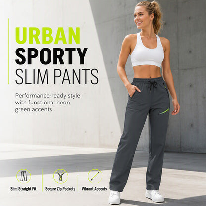 🏃 Move Freely, Carry More | Women's Athletic Pants with Zipper Pockets