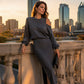 ✨ One Set, Two Easy Looks | Women's Slanted-Shoulder Sweatshirt & Sleeveless Dress Set