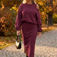✨ One Set, Two Easy Looks | Women's Slanted-Shoulder Sweatshirt & Sleeveless Dress Set