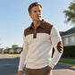🧶 Textured Comfort | Men's Quarter-Zip Corduroy Knit Sweater