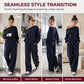 ✈️ Travel-Ready Comfort | Women's Contrast-Piping Sweatshirt & Wide-Leg Pants Set ⚡ Free Shipping