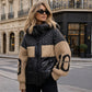 🧥 Patchwork Style, Cozy Coverage | Women's Hooded Puffer Jacket ⚡ Free Shipping