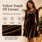 ✨ Velvet Elegance | Women's Criss-Cross V-Neck Midi Dress