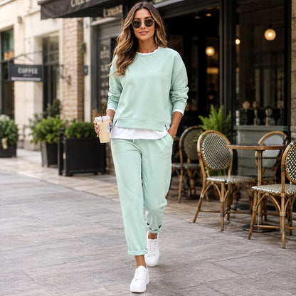 ✨ Two Looks in One | Women's Layered-Look Sweatshirt & Jogger Pants Set ⚡ Free Shipping