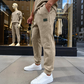 👖 Textured Comfort | Men's Geometric Relaxed-Fit Jogger Sweatpants