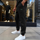 👖 Textured Comfort | Men's Geometric Relaxed-Fit Jogger Sweatpants