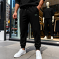 👖 Textured Comfort | Men's Geometric Relaxed-Fit Jogger Sweatpants