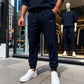 👖 Textured Comfort | Men's Geometric Relaxed-Fit Jogger Sweatpants