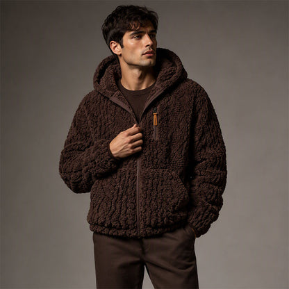 🧥 Corduroy Comfort, Cozy Coverage | Men's Hooded Fleece Zip Jacket ⚡ Free Shipping