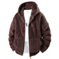 🧥 Corduroy Comfort, Cozy Coverage | Men's Hooded Fleece Zip Jacket ⚡ Free Shipping