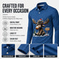 🫎 Outdoor Character | Men's Moose Print Long-Sleeve Collared Top