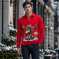 🫎 Outdoor Character | Men's Moose Print Long-Sleeve Collared Top