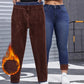 ❄️ Warm Denim Without the Bulk | Women's High-Stretch Plush-Lined Skinny Jeans